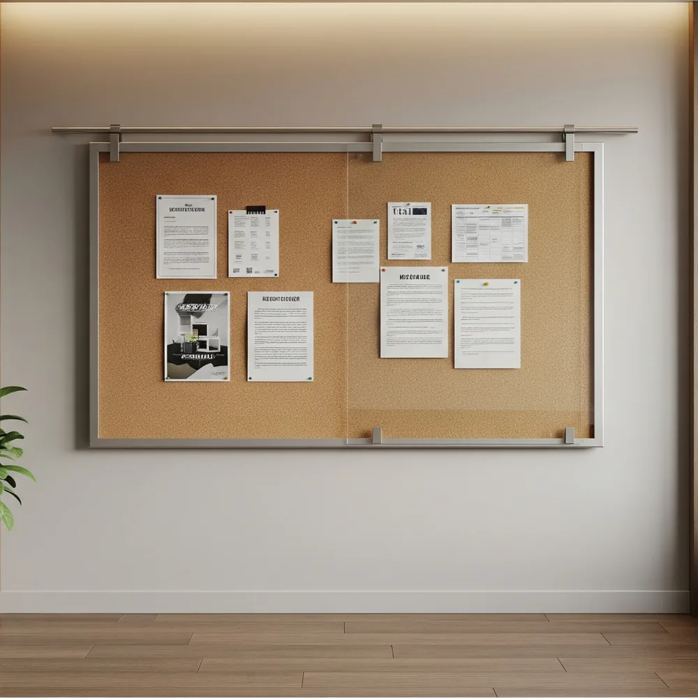 Sliding Glass Notice Board — teaching board by Rangoli Creatives, Hyderabad