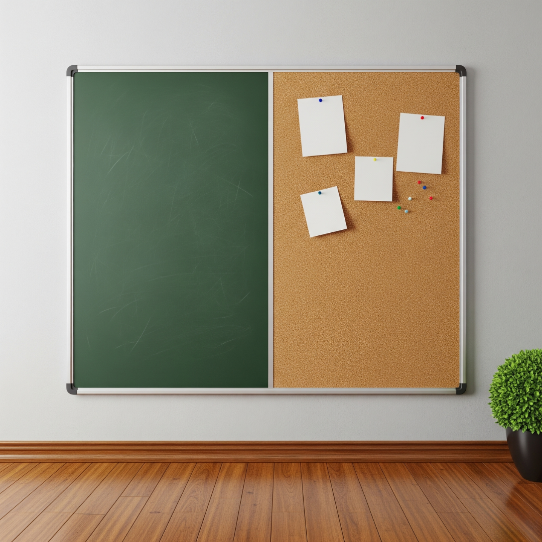 Half Green And Half Notice Board