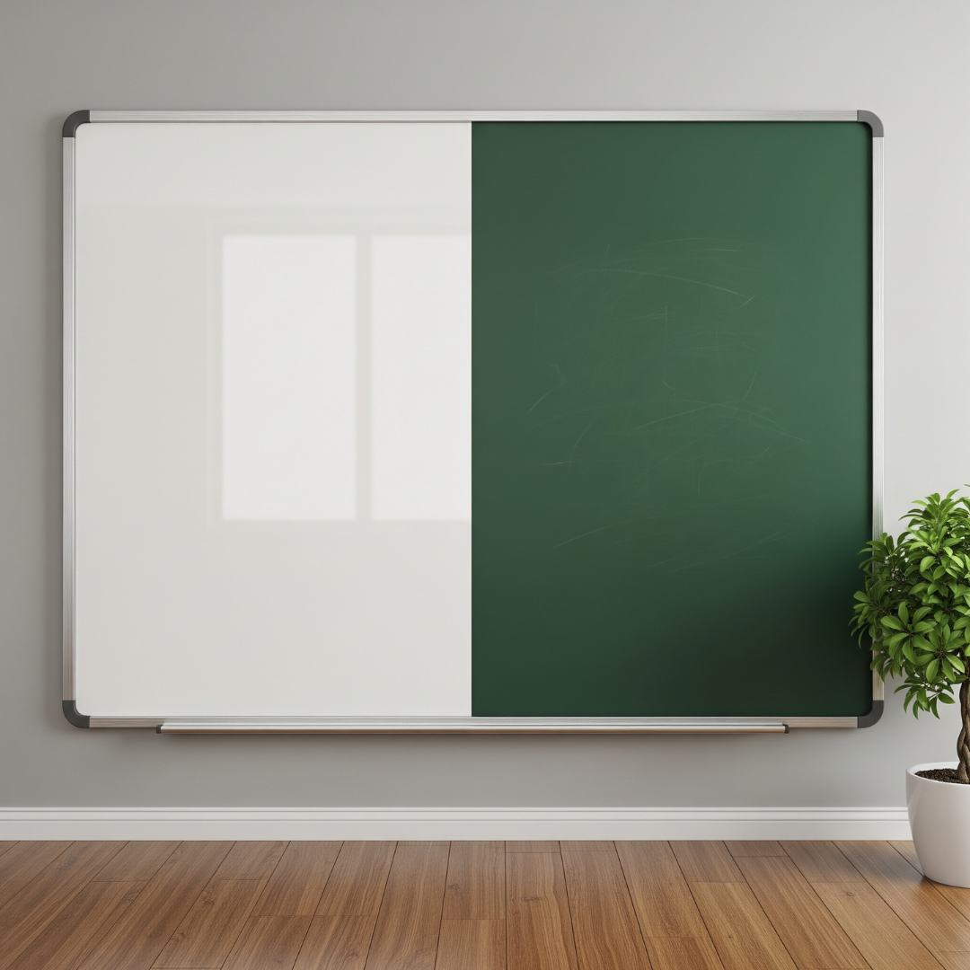 Half White And Half Green Board
