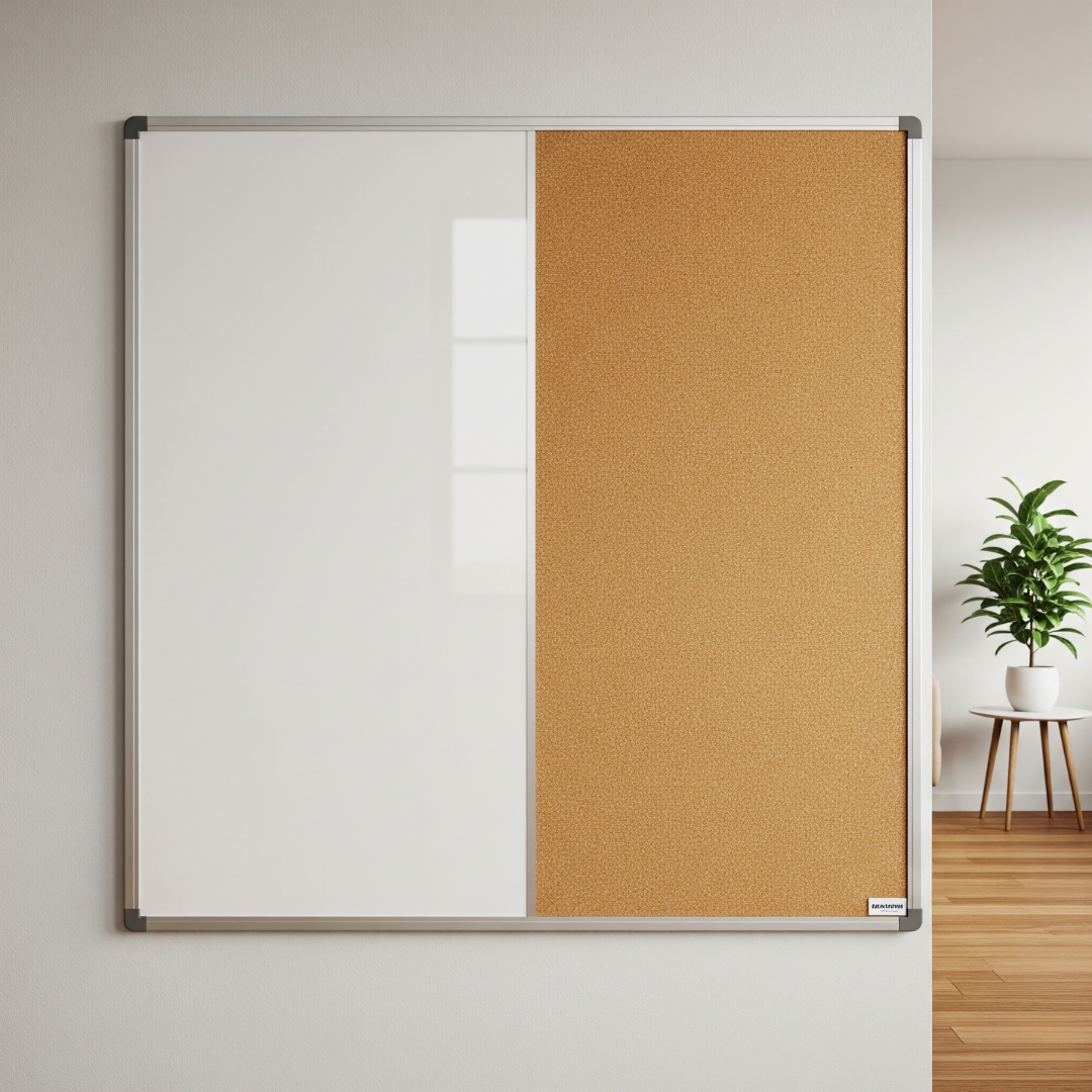 Half White And Half Notice Board