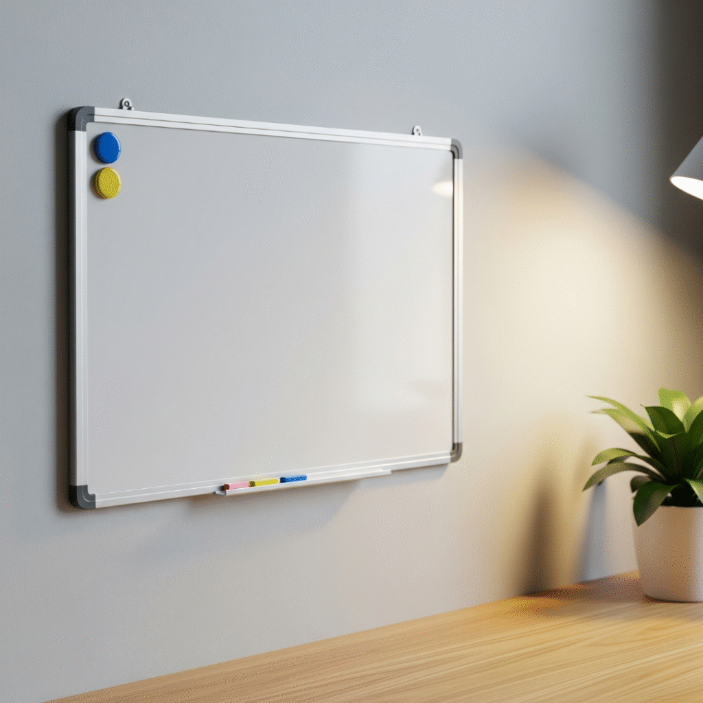 Magnetic whiteboard in classroom for schools - high-quality writing surface